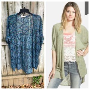 FREE w/purchase Nordstrom painted threads open geometric cardigan Juniors S